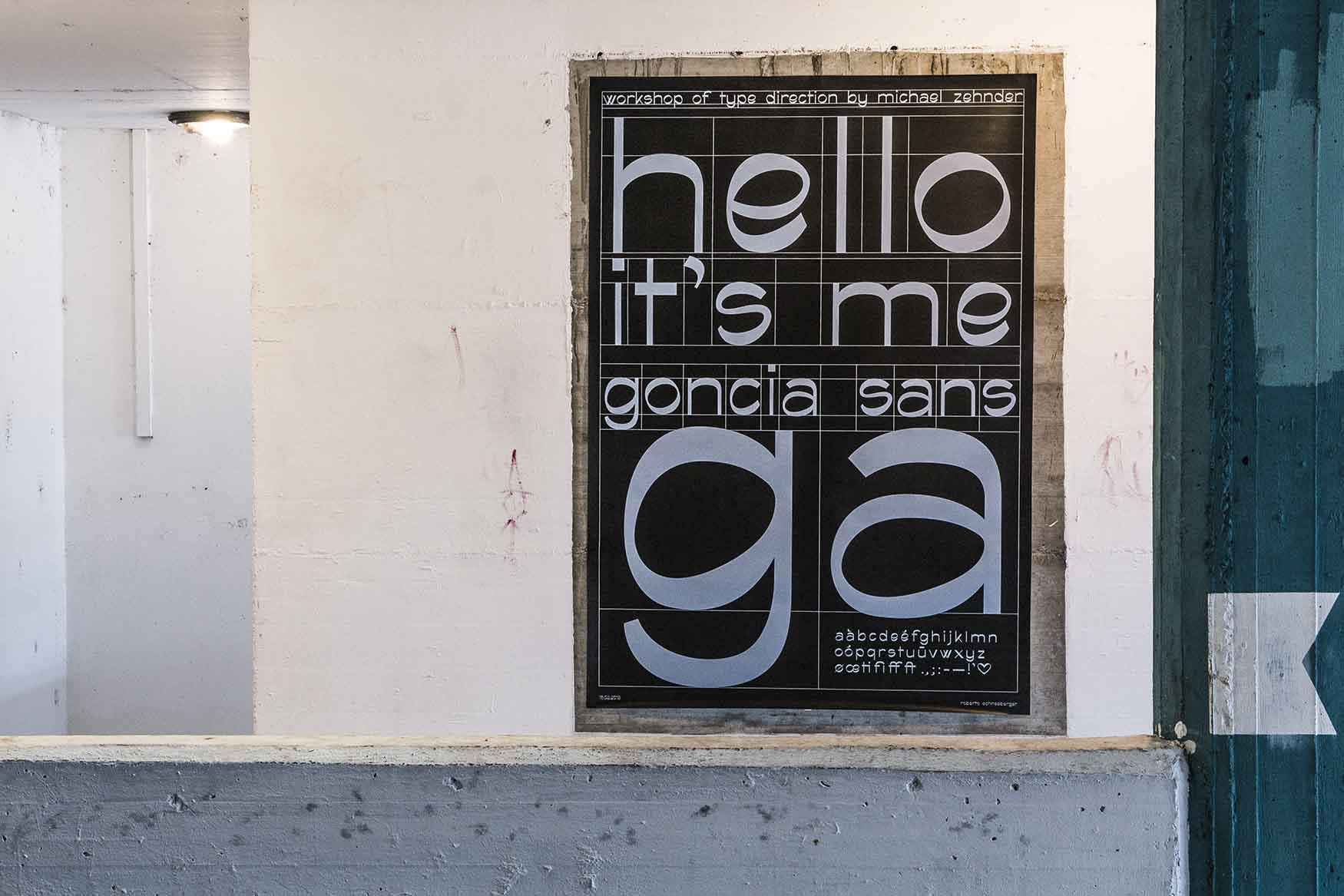 Goncia Sans poster design